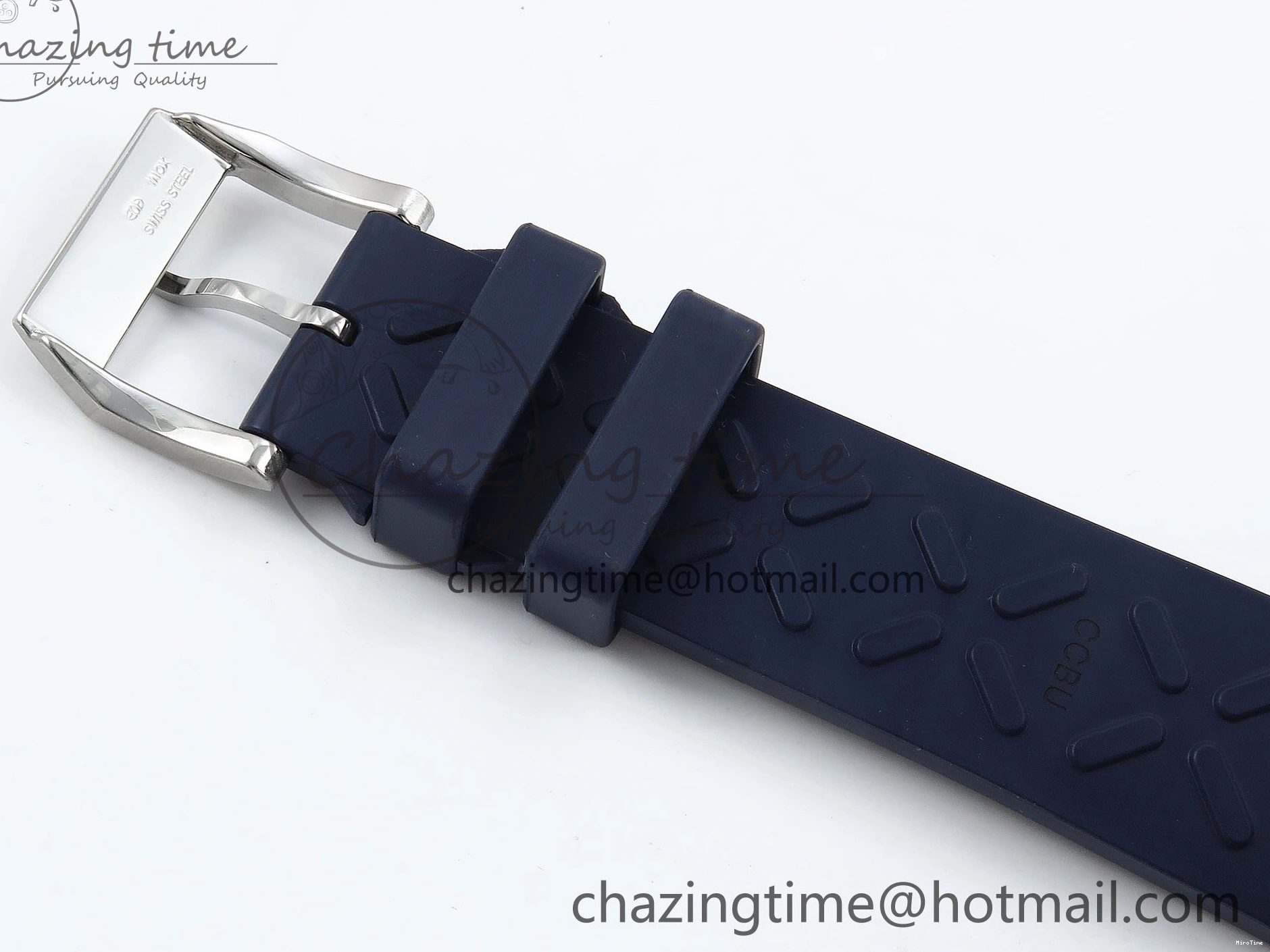 MIROTIME 0211 Casual Portuguese Chrono IW3716 Z+F 1:1 Best Edition White Dial on Blue Rubber Strap A 7016
